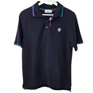 Wimbledon Mens Core Pique Polo Navy  Size Small Tennis Official Collared
